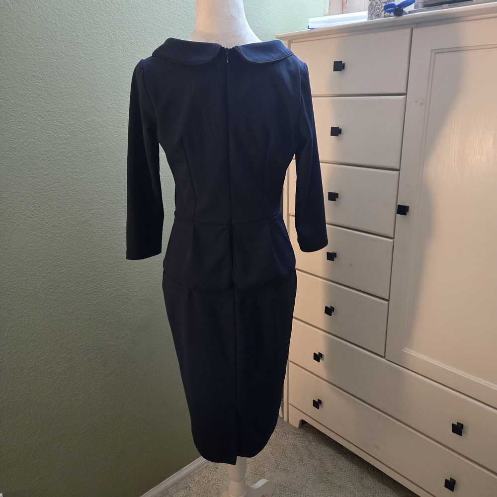 Women's Miusol Navy Long Sleeve Dress - Picture 2 of 6